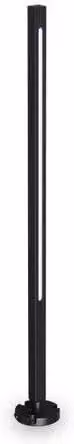 Netlighting JEDI LED Outdoor Bollard Black, 3000K Warm White, IP65, Height: 80 cm – 1