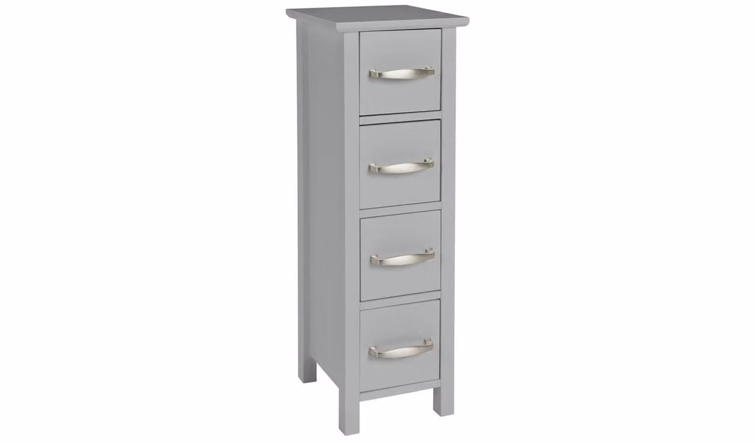 Cheap Furniture Warehouse 4 Drawer Grey Bathroom Storage Unit