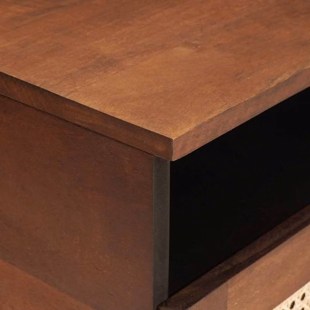 Berkfield Home Traditional Mango Wood Coffee Table with Drawer and Shelf in Brown – 3