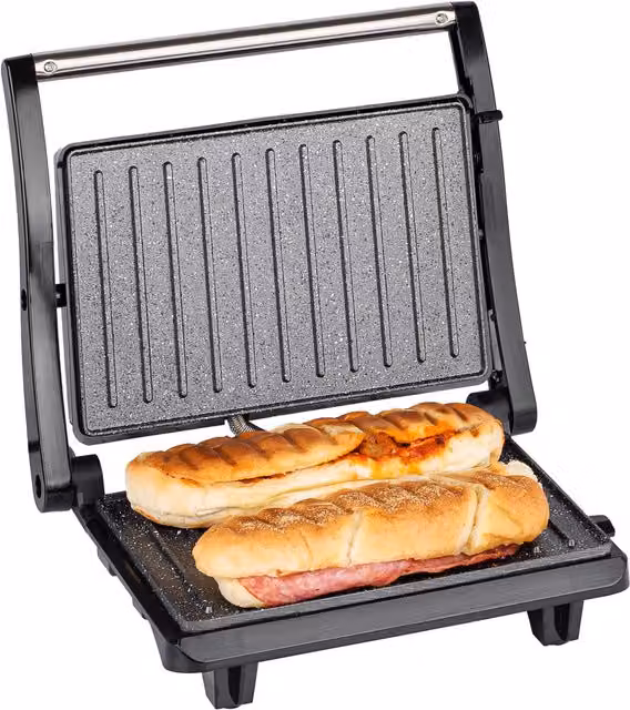 Innoteck Panini Press and Health Grill in Silver and Black