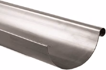 Lindab Majestic Half Round Galvanised Steel Gutter, Silver, Length: 3 m, Diameter: 190 mm