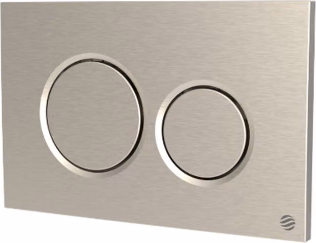 Dudley Drift Dualflush Pneumatic Flush Plate in Brushed Nickel Silver