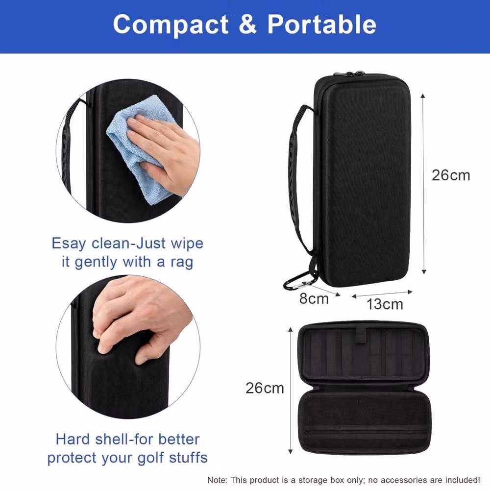 FLAVORA Black Portable Golf Ball Storage Box for Golf Accessories, Width: 50 cm – 2