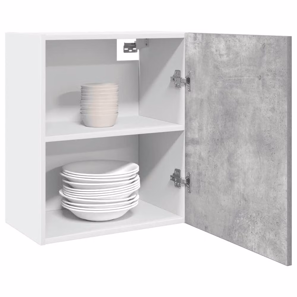 Berkfield Home Wall Mounted Hanging Cabinet in Grey, W/D/H: 50 x 31 x 60 cm – 2