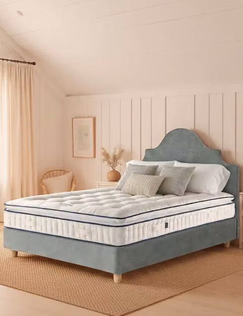 Harrison Spinks Sunrise 10750 Soft Pillowtop Hybrid Mattress, White, W: 120 cm, D: 200 cm, H: H2
