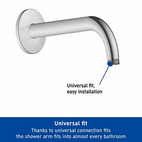 Duravit Universal Round Shower Arm and Wall Mounted Faucet in Chrome with 210 mm Shower Head – 2