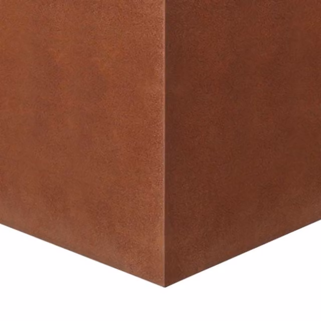 Havendro Garden Cube Metal Planter, Corten Steel Flower Pot, Brown, W/D/H: 40 x 30 x 80 cm