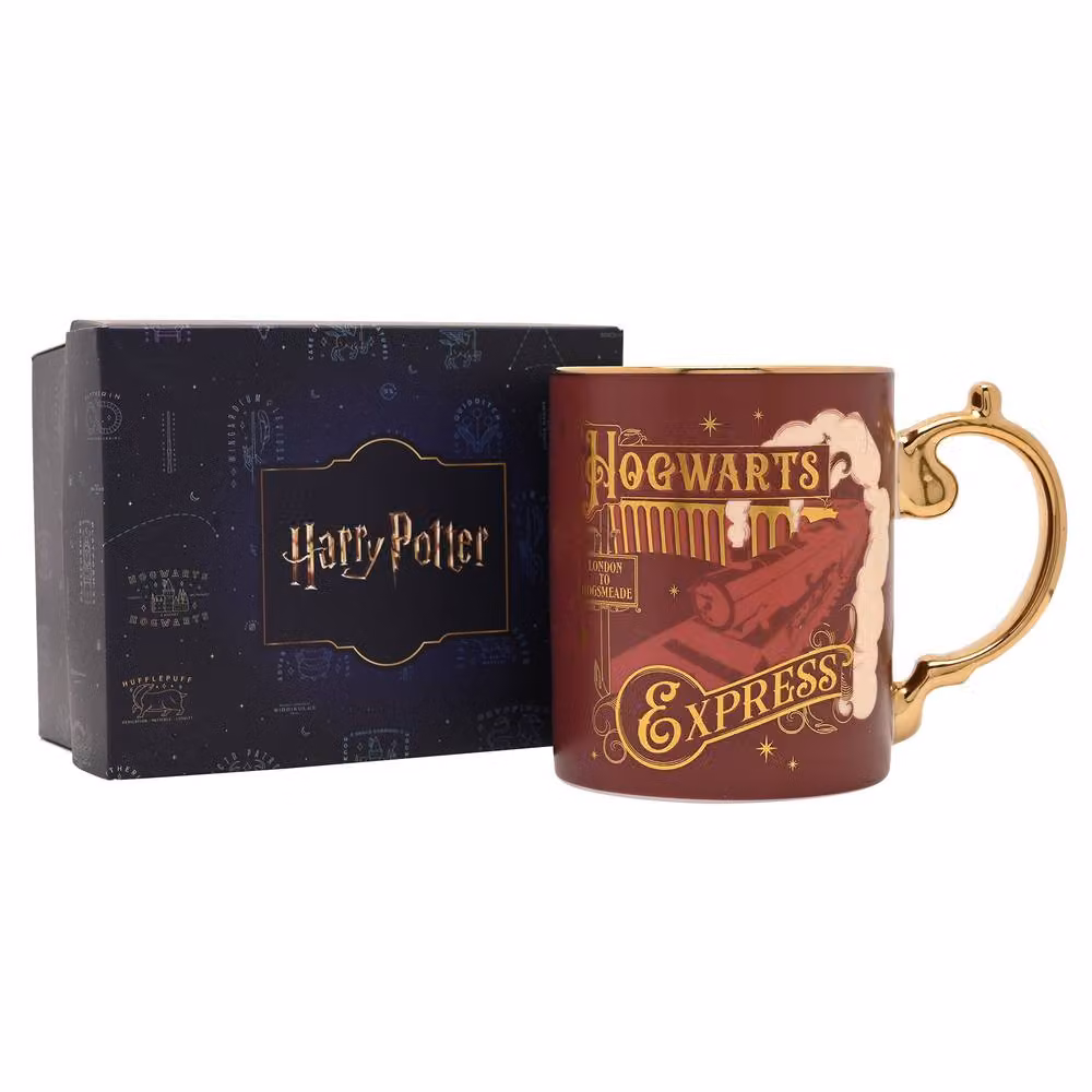 Widdop and Co Harry Potter Hogwarts Express Collectable Ceramic Mug, Red and Gold, 325ml – 2