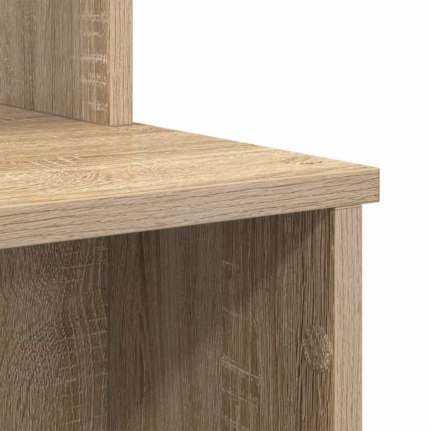 Berkfield Modern Writing Desk with Storage in Sonoma Oak and Beige, W/D/H: 120.5 x 44 x 88.5 cm – 4