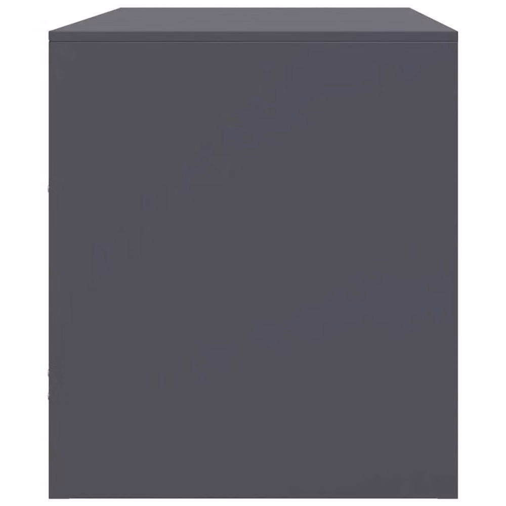 Berkfield Home Set of 2 Industrial Steel TV Cabinets in Anthracite Grey, W/D/H: 67 x 39 x 44 cm – 5