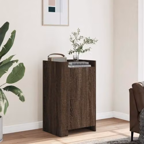 vidaXL Modern Brown Oak Sideboard in Engineered Wood W/D/H: 45 x 35 x 75 cm – 2