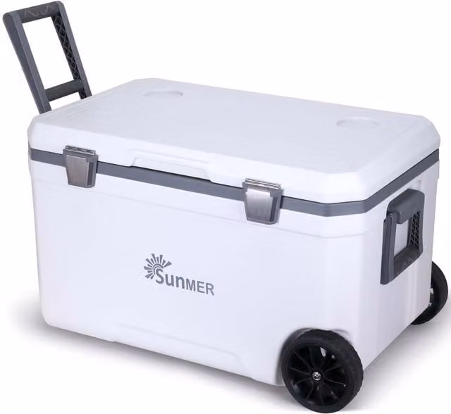 NETTA 70L White Plastic Cooler Box with Clip Closure