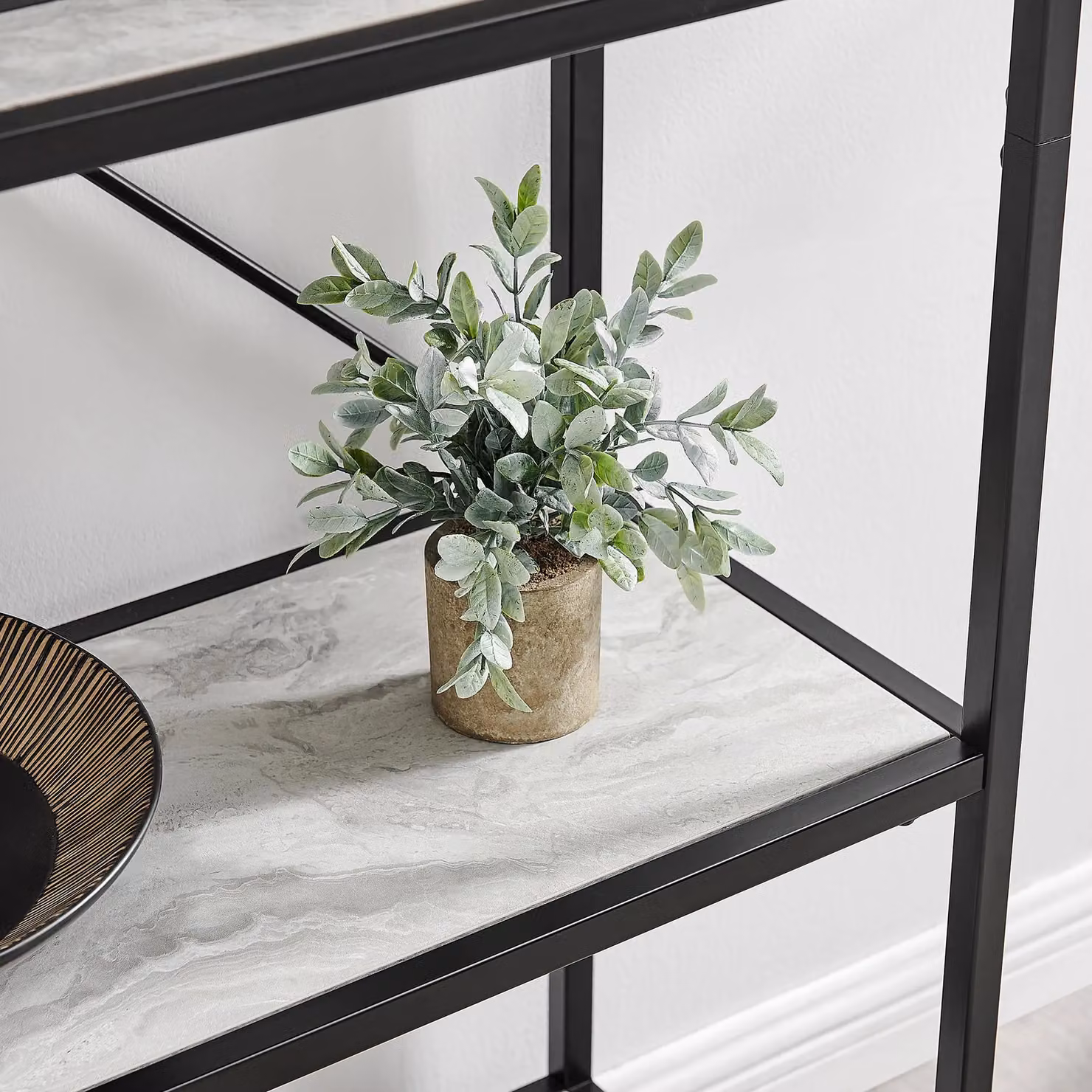 FurnitureboxUK Ashton Industrial Black Metal and Off-White Cube Shelf Unit with 5 Melamine Coated Shelves – 2
