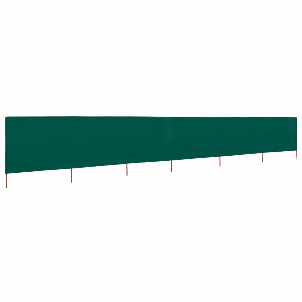 Berkfield Home 6-Panel Fabric Wind Screen Paravent, Green, W: 800 cm, H: 160 cm – 2
