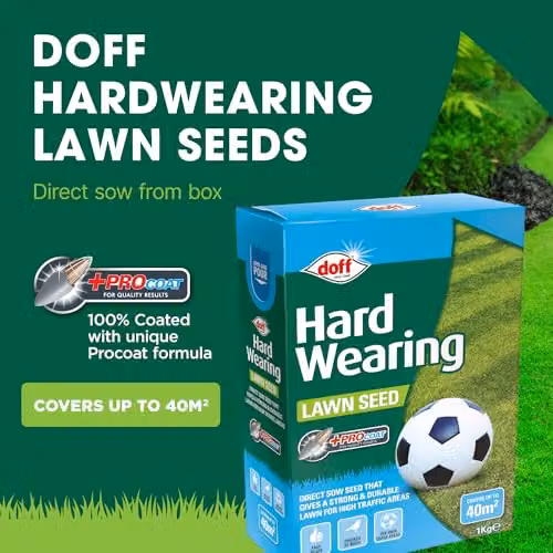 Doff Hard Wearing Lawn Seed, 1 kg – 2