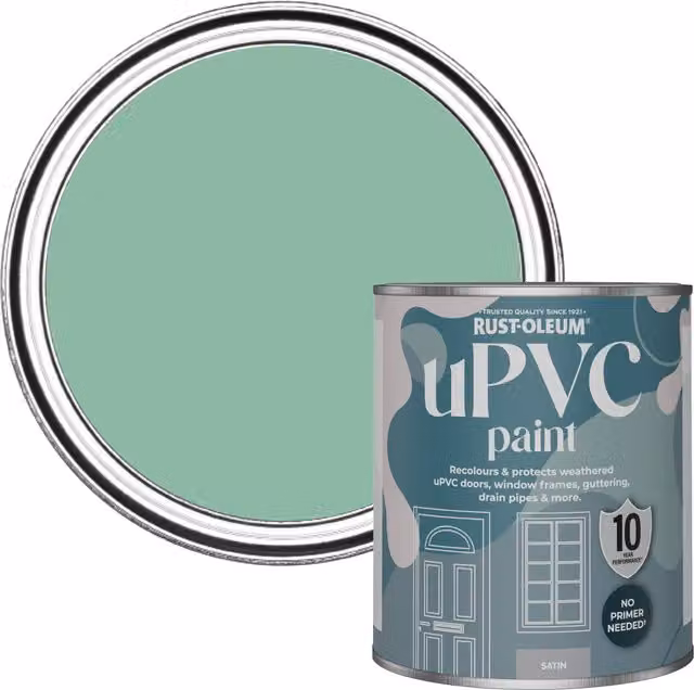 Rust-Oleum Wanderlust UPVC Paint in Satin Finish, Green, 0.75 l