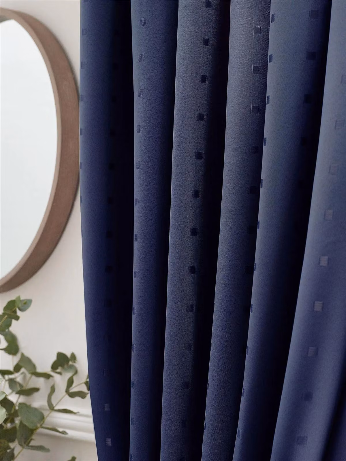 Luxury Living Blue Pencil Pleat Fabric Curtains, Width: 168 cm, Drop: 183 cm – 7