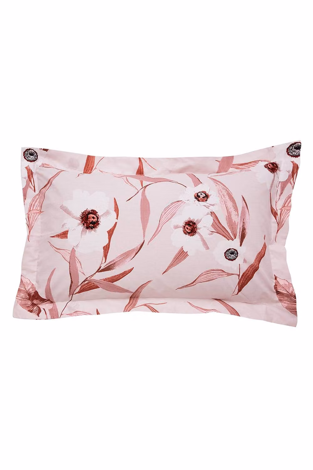 Ted Baker Cabana Reversible Cotton Mako Satin Duvet Cover and Pillowcase Set, Pink and White, W: 200 cm x D: 200 cm – 2