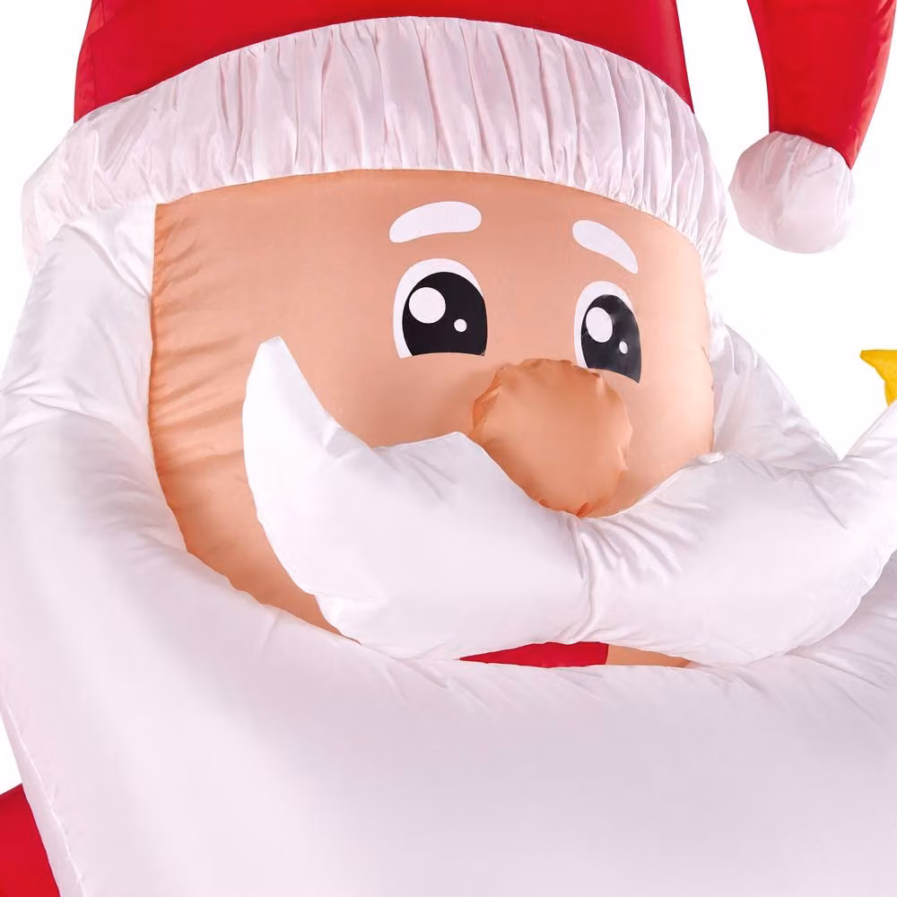 Wyld and Coco Red Fabric Outdoor LED Inflatable Santa Christmas Figure, H: 225 cm, W: 120 cm – 3