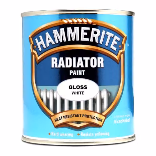 Hammerite Gloss White Radiator Paint, 500ml, Non-Yellowing Solvent Based Opaque Finish – 2