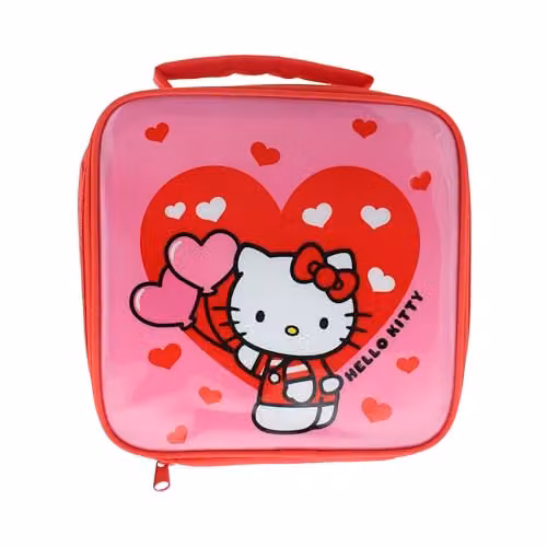 Blueprint Collections Hello Kitty Heart Lunch Bag in Pink and Red – 2