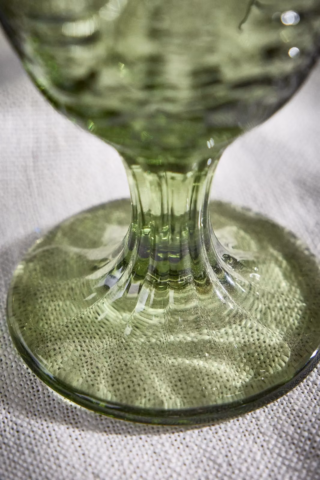 Dibor Set of 6 Green Leaf Embossed Vintage Luxury Wine Goblets, 230ml per glass – 4