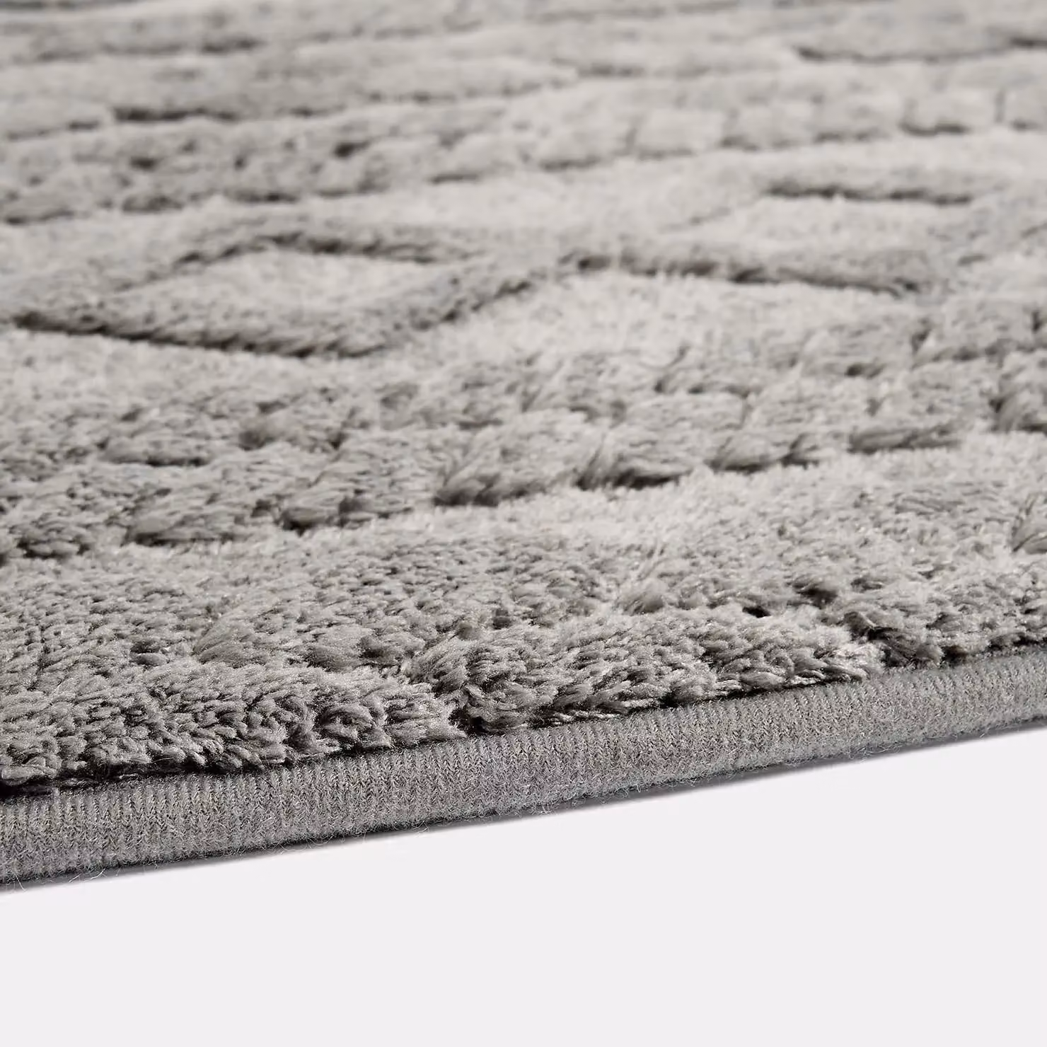 OHS Grey Cable Knit Non-Slip Jacquard Rug, W/D/H: 160 x 230 cm – 3