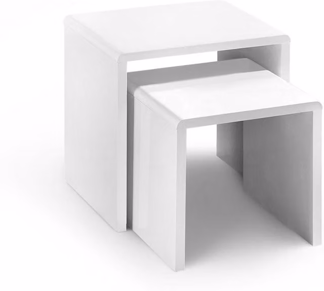 netfurniture Jersey High Gloss White Nest of 2 Tables