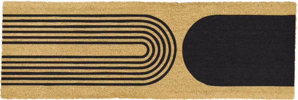 Artsy Mats Abstract Graphic Coir Doormat in Brown and Multicolour, W/D: 120 x 40 cm – 4