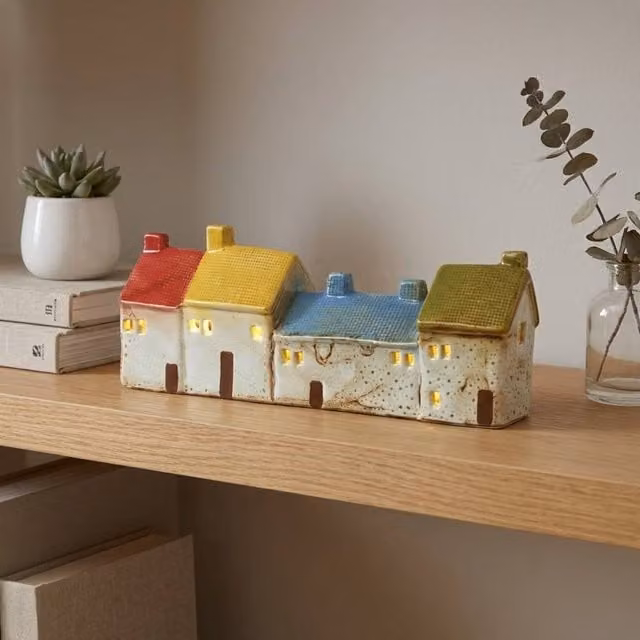 Garden Greatness Multicolour Light Up Ceramic Country House Tabletop Decoration