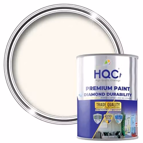 HQC Paints Smooth Ivory Masonry Paint, 1L – 1
