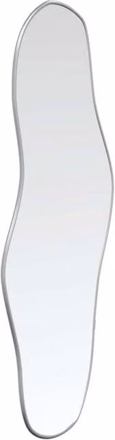 Berkfield Home Rectangular Wall Mirror in Silver, W: 70 cm, H: 30 cm