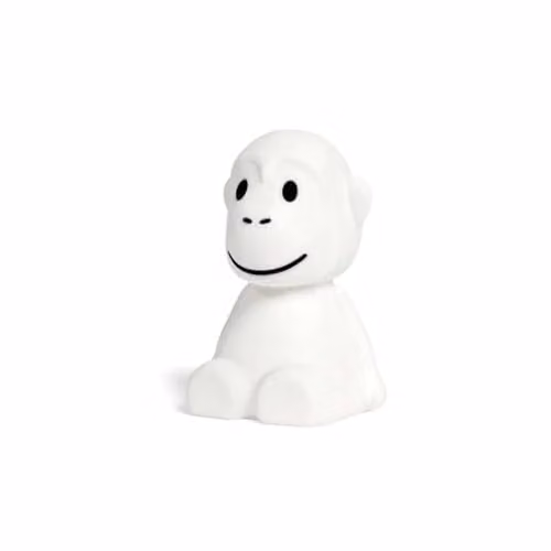 Mr Maria Monkey First Light Night Light in White and Beige, H 23.0 cm x W 15.0 cm x D 15.0 cm – 1