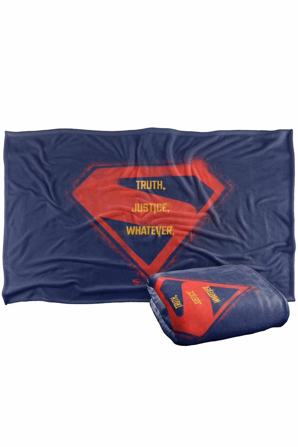 Warner Bros. Supergirl 2026 Truth Justice Whatever Logo Super Soft Fleece Throw Blanket, Multicolour, W: 152 cm, D: 127 cm – 5