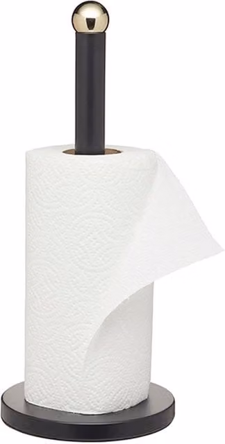 MasterClass Freestanding Stainless Steel Towel Holder, Black, 35 cm