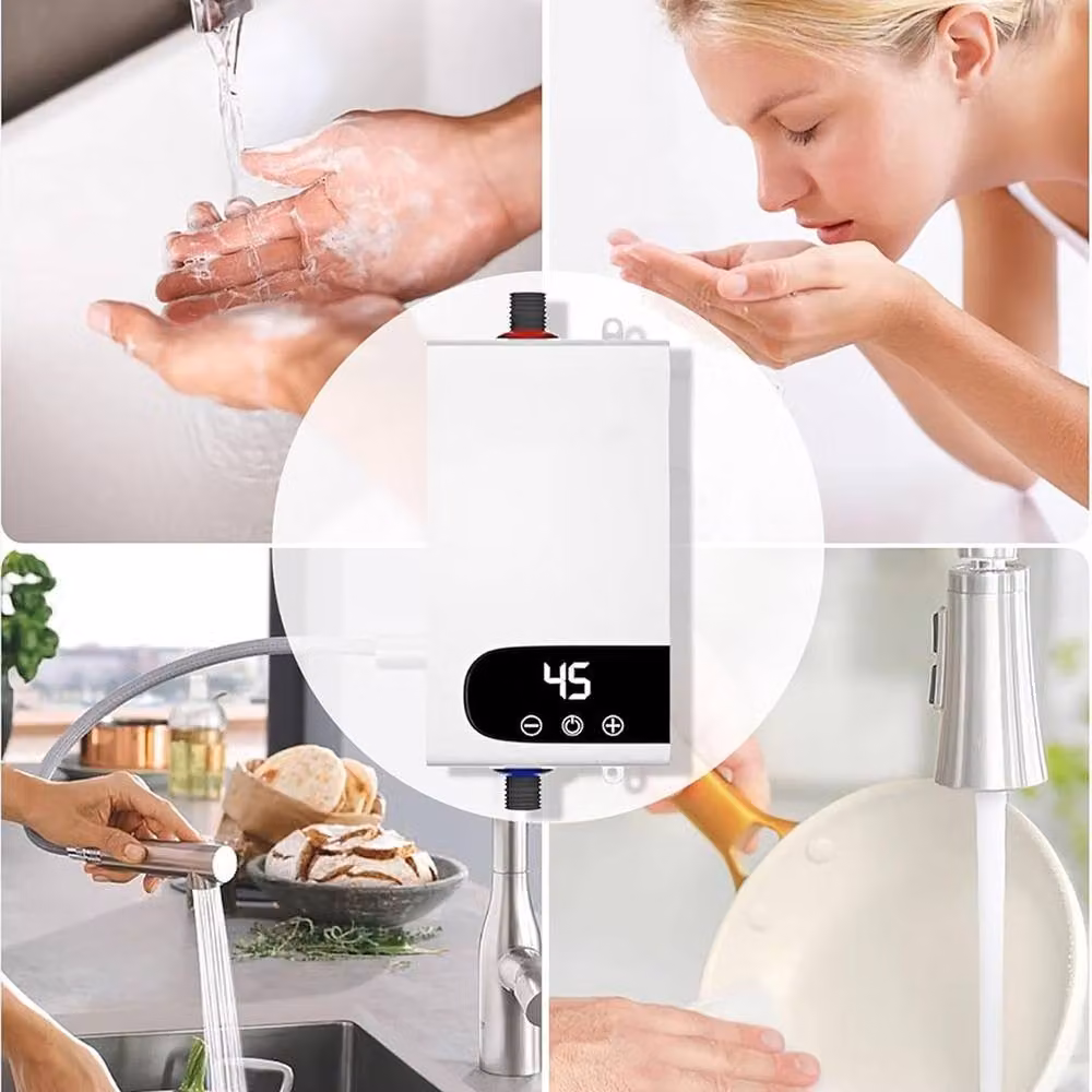 EONLION Electric Tankless Instant Hot Water Heater with Electronic Display, White – 3