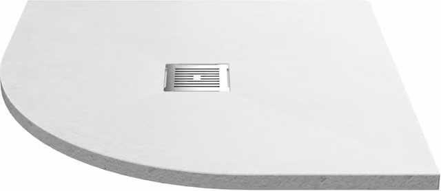 Balterley Slimline Mineral Cast Quadrant Corner Shower Tray, White, W: 90 cm x D: 90 cm x H: 3.2 cm