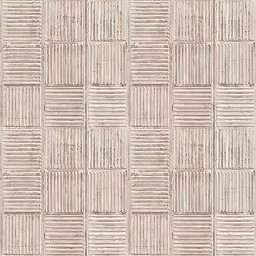 Essener Beige Geometric Abstract Industrial Wallpaper