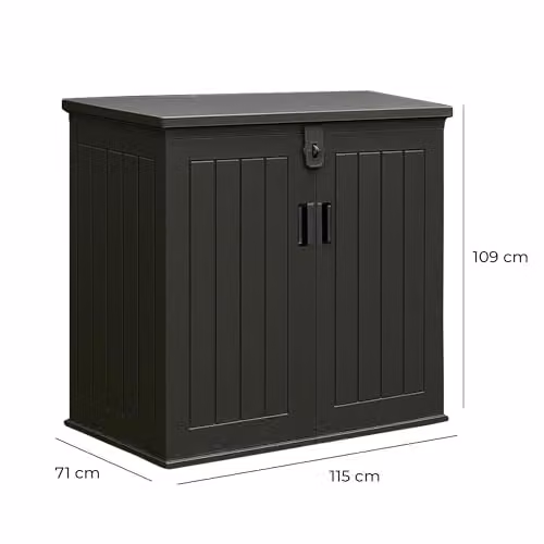 Jack Stonehouse JSH 775L Garden Storage Cabinet in Black, W/D/H: 115 x 71 x 109 cm – 2