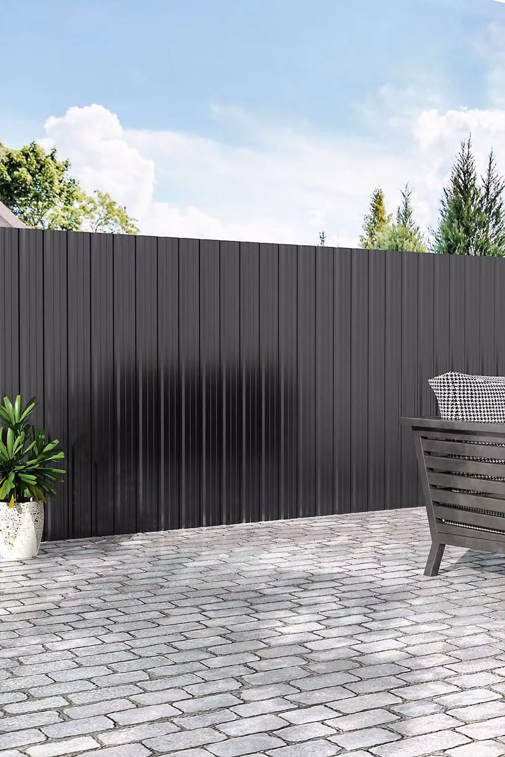 Garden Sanctuary Set of 12 Powder Coated Corrugated Steel Roof Sheets in Grey – 2