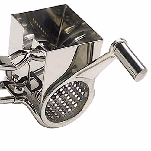 MasterClass Deluxe Stainless Steel Rotary Cheese Grater, Silver – 3