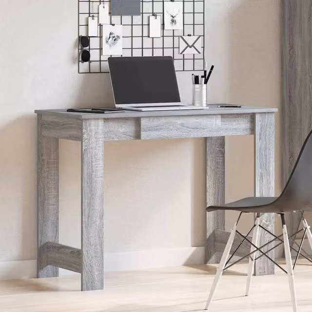 Berkfield Home Modern Grey Sonoma Writing Desk, W/D/H: 100 x 45 x 75 cm – 1
