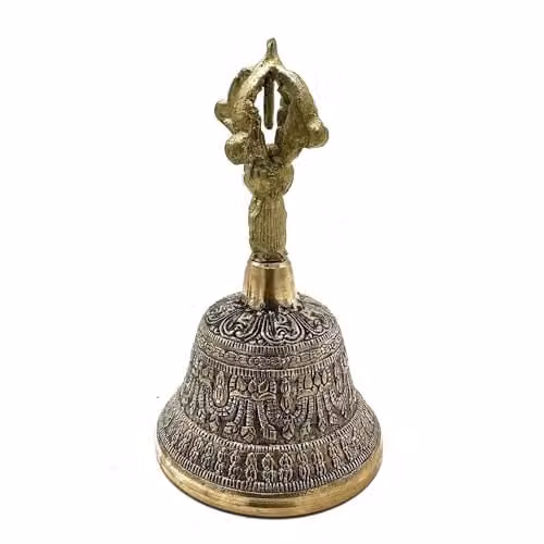 KDMD Large Tibetan Tingsha Bell in Gold, W/D/H: 7.5 x 13 x 7.5 cm – 1