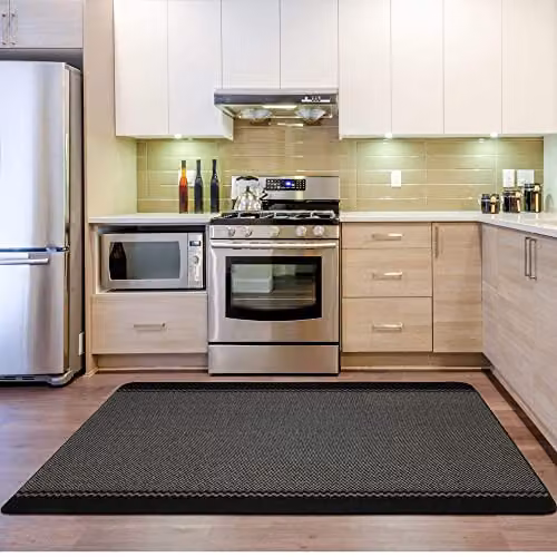 THE RUGS Machine Washable Non-Slip Rectangular Area Rug with Bordered Design in Black, W/D/H: 80 x 50 cm – 3