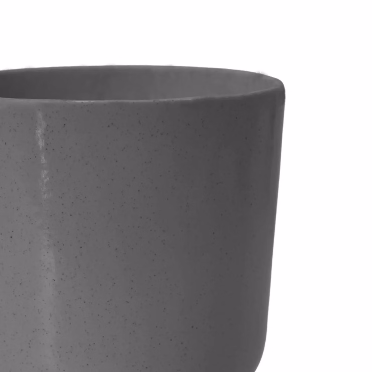 Ivyline Lecce Grey Speckled Ceramic Round Tabletop Planter, H: 24 cm, D: 20 cm – 2