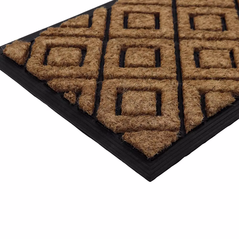 JVL Comfort Tuffscrape Coir and Rubber Door Mat, Brown, W: 40 cm, D: 70 cm – 2