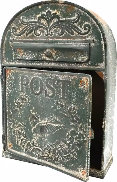ALLCHIC Retro Wall Mounted Letterbox in Green