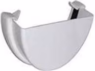 FloPlast Xtraflo Half Round Gutter External Stopend, 170mm, White