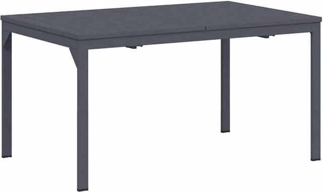 Berkfield Home Extension Tables, Set of 2, Anthracite Grey Metal, W/D/H: 210 x 90 x 73 cm