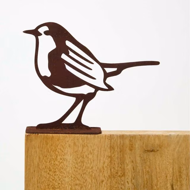 Homescapes Steel Robin Fence Topper in Brown